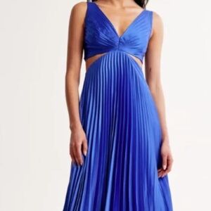 Sincerely Jules Cobalt Blue Pleated Midi Dress Size M